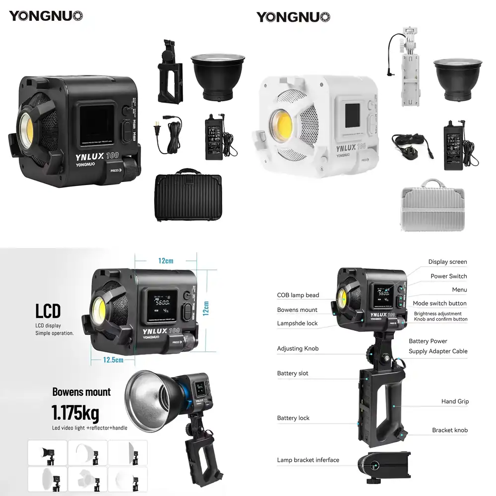 Photography Videos Free - YONGNUO YNLUX100 100W 3200K-5600K Kompaktowa, przenośna