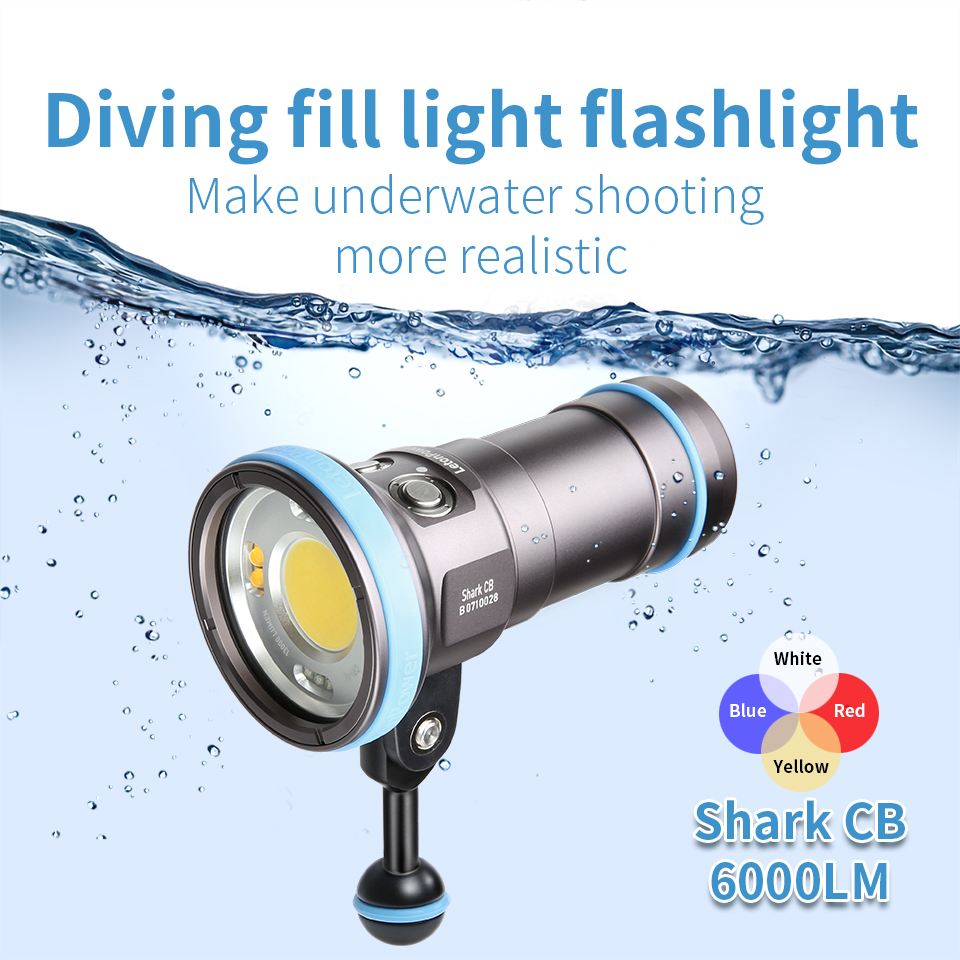 Photography High Angle - Latarka nurkowa Shark CB 6000 Lumen