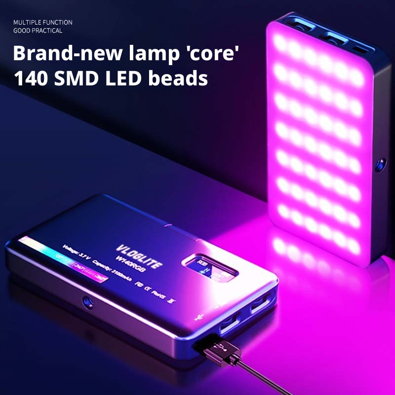 Photography Videos Free - Mobilna lampa RGB do wypełniania światłem,