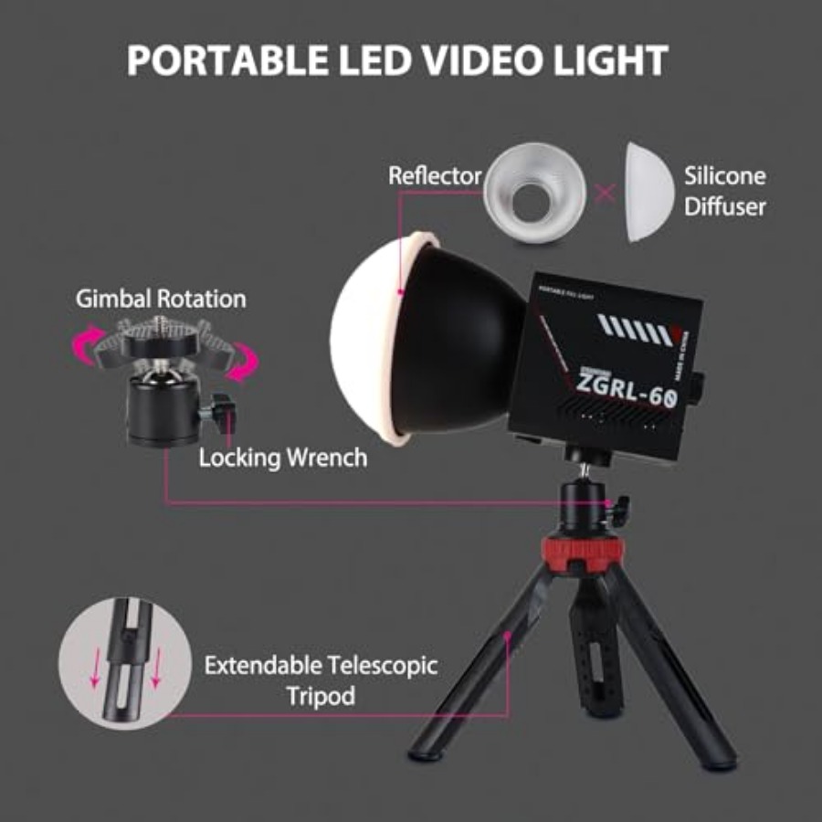 Przenośna lampa wideo LED COB  – Photography Videos Free recenzja i cena